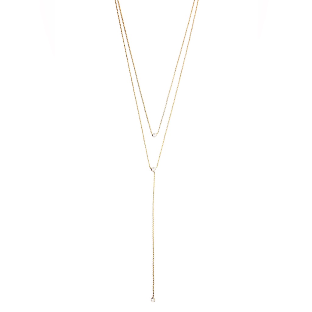 Jules Smith Double Layer Lariat Necklace 16$